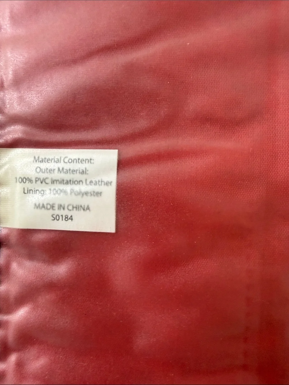 Leather like Passport Holder - Black with Red Stitching